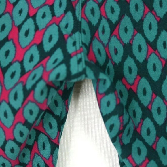 LuLaRoe Leggings Teal Green Pink‎ One Size OS - Picture 10 of 12